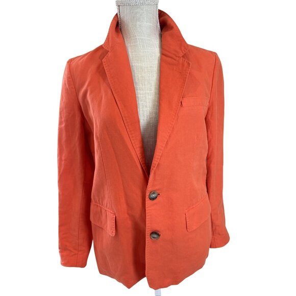 Polo Ralph Lauren Womens Orange Blazer Jacket Size 6 - Picture 1 of 13